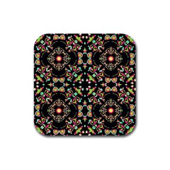 Abstract Elegant Background Pattern Rubber Square Coaster (4 Pack)  by Simbadda