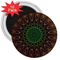 Vibrant Colorful Abstract Pattern Seamless 3  Magnets (10 Pack)  by Simbadda