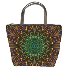 Vibrant Colorful Abstract Pattern Seamless Bucket Bags by Simbadda