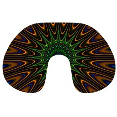 Vibrant Colorful Abstract Pattern Seamless Travel Neck Pillows by Simbadda