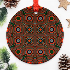 Vibrant Pattern Seamless Colorful Ornament (round) by Simbadda