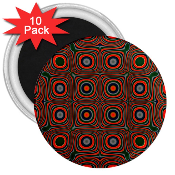 Vibrant Pattern Seamless Colorful 3  Magnets (10 pack) 