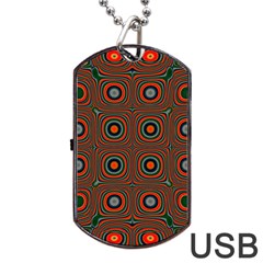 Vibrant Pattern Seamless Colorful Dog Tag Usb Flash (one Side) by Simbadda