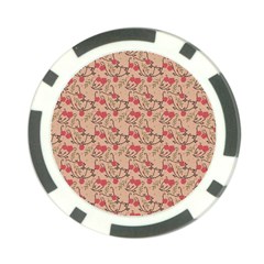 Vintage Flower Pattern  Poker Chip Card Guard by TastefulDesigns