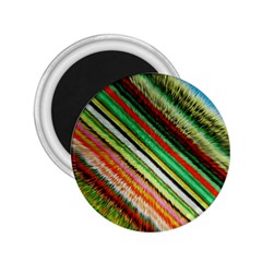 Colorful Stripe Extrude Background 2 25  Magnets by Simbadda