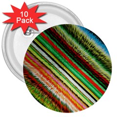 Colorful Stripe Extrude Background 3  Buttons (10 Pack)  by Simbadda