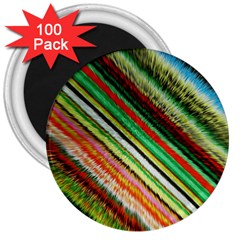 Colorful Stripe Extrude Background 3  Magnets (100 Pack) by Simbadda