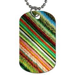 Colorful Stripe Extrude Background Dog Tag (one Side) by Simbadda