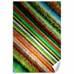 Colorful Stripe Extrude Background Canvas 24  X 36  by Simbadda