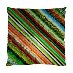 Colorful Stripe Extrude Background Standard Cushion Case (two Sides) by Simbadda