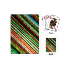 Colorful Stripe Extrude Background Playing Cards (mini)  by Simbadda