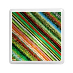 Colorful Stripe Extrude Background Memory Card Reader (square)  by Simbadda