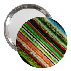 Colorful Stripe Extrude Background 3  Handbag Mirrors by Simbadda