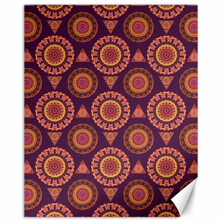 Abstract Seamless Mandala Background Pattern Canvas 16  x 20  