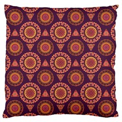 Abstract Seamless Mandala Background Pattern Large Flano Cushion Case (two Sides) by Simbadda