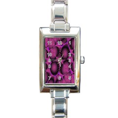 Self Similarity And Fractals Rectangle Italian Charm Watch by Simbadda