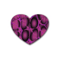 Self Similarity And Fractals Rubber Coaster (heart)  by Simbadda