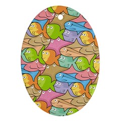 Fishes Cartoon Ornament (oval) by sifis