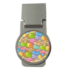 Fishes Cartoon Money Clips (round) 