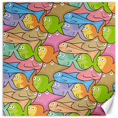 Fishes Cartoon Canvas 20  X 20   by sifis