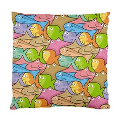 Fishes Cartoon Standard Cushion Case (one Side) by sifis