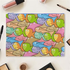 Fishes Cartoon Cosmetic Bag (xl) by sifis