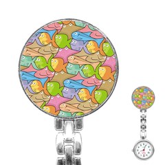 Fishes Cartoon Stainless Steel Nurses Watch by sifis