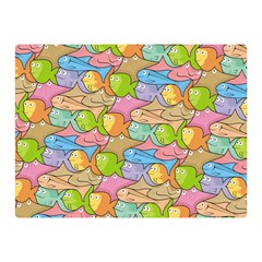 Fishes Cartoon Double Sided Flano Blanket (mini)  by sifis