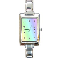 Multi Color Pastel Background Rectangle Italian Charm Watch