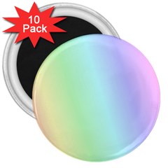 Multi Color Pastel Background 3  Magnets (10 pack) 