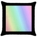 Multi Color Pastel Background Throw Pillow Case (Black) Front