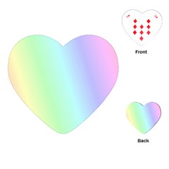 Multi Color Pastel Background Playing Cards (Heart) 