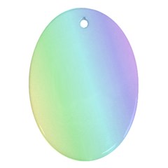 Multi Color Pastel Background Oval Ornament (Two Sides)