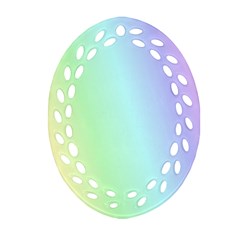 Multi Color Pastel Background Ornament (Oval Filigree)