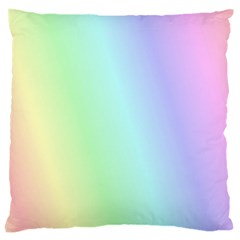 Multi Color Pastel Background Large Flano Cushion Case (Two Sides)