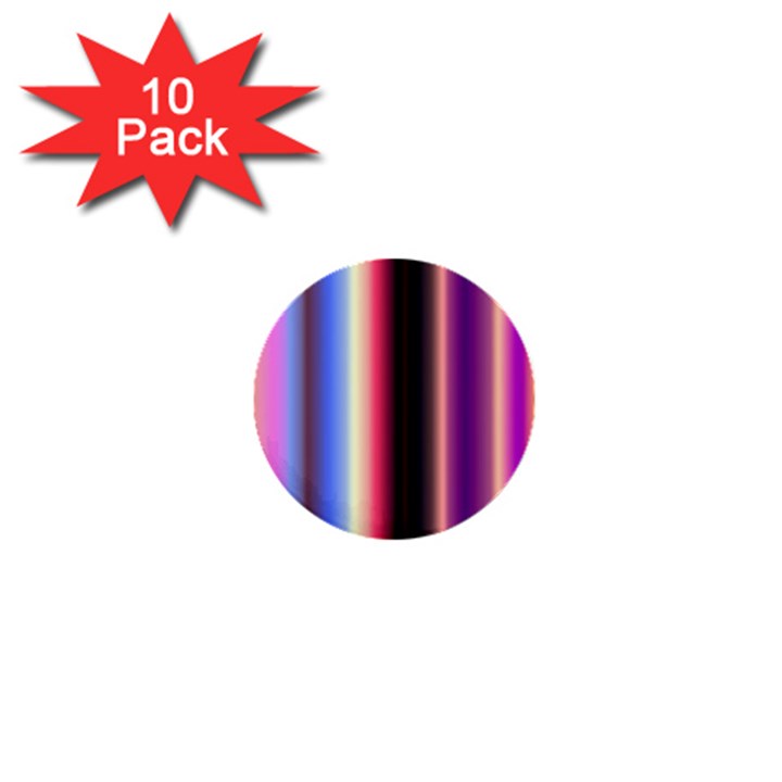 Multi Color Vertical Background 1  Mini Buttons (10 pack) 