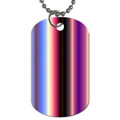 Multi Color Vertical Background Dog Tag (Two Sides)