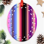 Multi Color Vertical Background Oval Filigree Ornament (Two Sides) Front