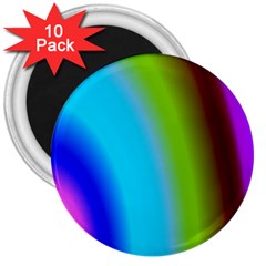 Multi Color Stones Wall Multi Radiant 3  Magnets (10 pack) 