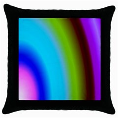 Multi Color Stones Wall Multi Radiant Throw Pillow Case (Black)