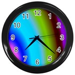 Multi Color Stones Wall Multi Radiant Wall Clocks (Black) Front