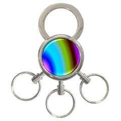 Multi Color Stones Wall Multi Radiant 3-Ring Key Chains