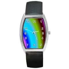 Multi Color Stones Wall Multi Radiant Barrel Style Metal Watch