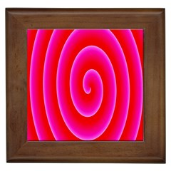 Pink Hypnotic Background Framed Tiles by Simbadda