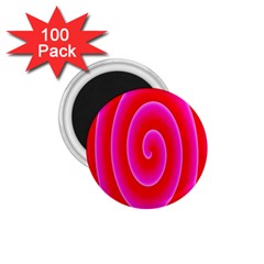 Pink Hypnotic Background 1 75  Magnets (100 Pack)  by Simbadda