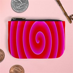 Pink Hypnotic Background Mini Coin Purses by Simbadda