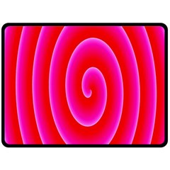 Pink Hypnotic Background Fleece Blanket (large)  by Simbadda