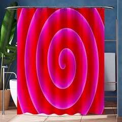 Pink Hypnotic Background Shower Curtain 60  X 72  (medium) 