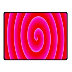 Pink Hypnotic Background Double Sided Fleece Blanket (small)  by Simbadda