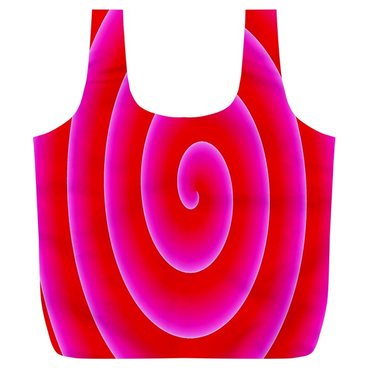 Pink Hypnotic Background Full Print Recycle Bags (L) 